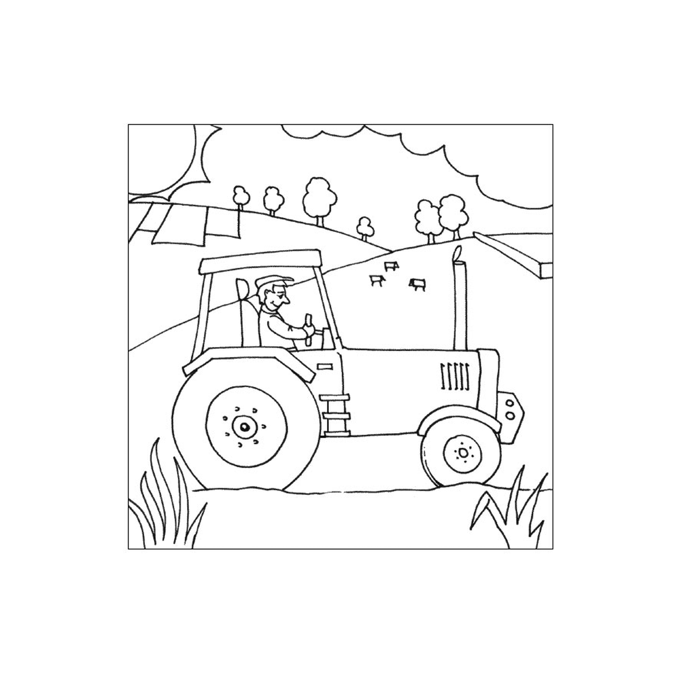  Сильный сельскохозяйственный трактор 