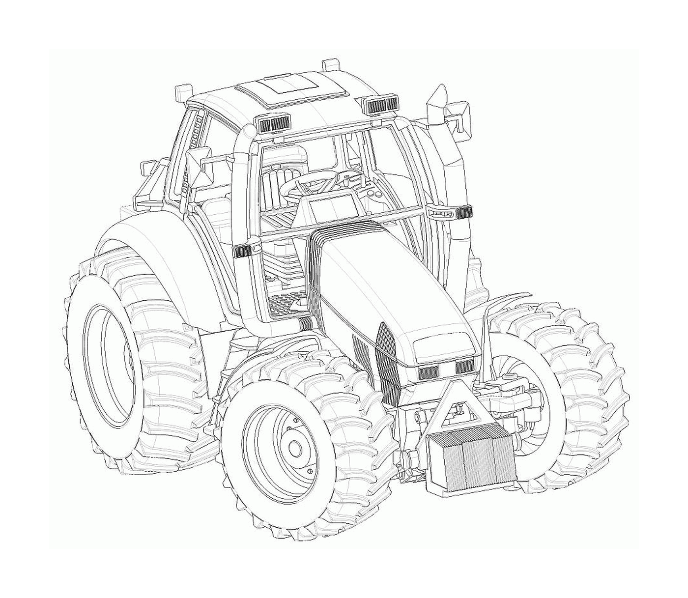  Red Tractor on Field 