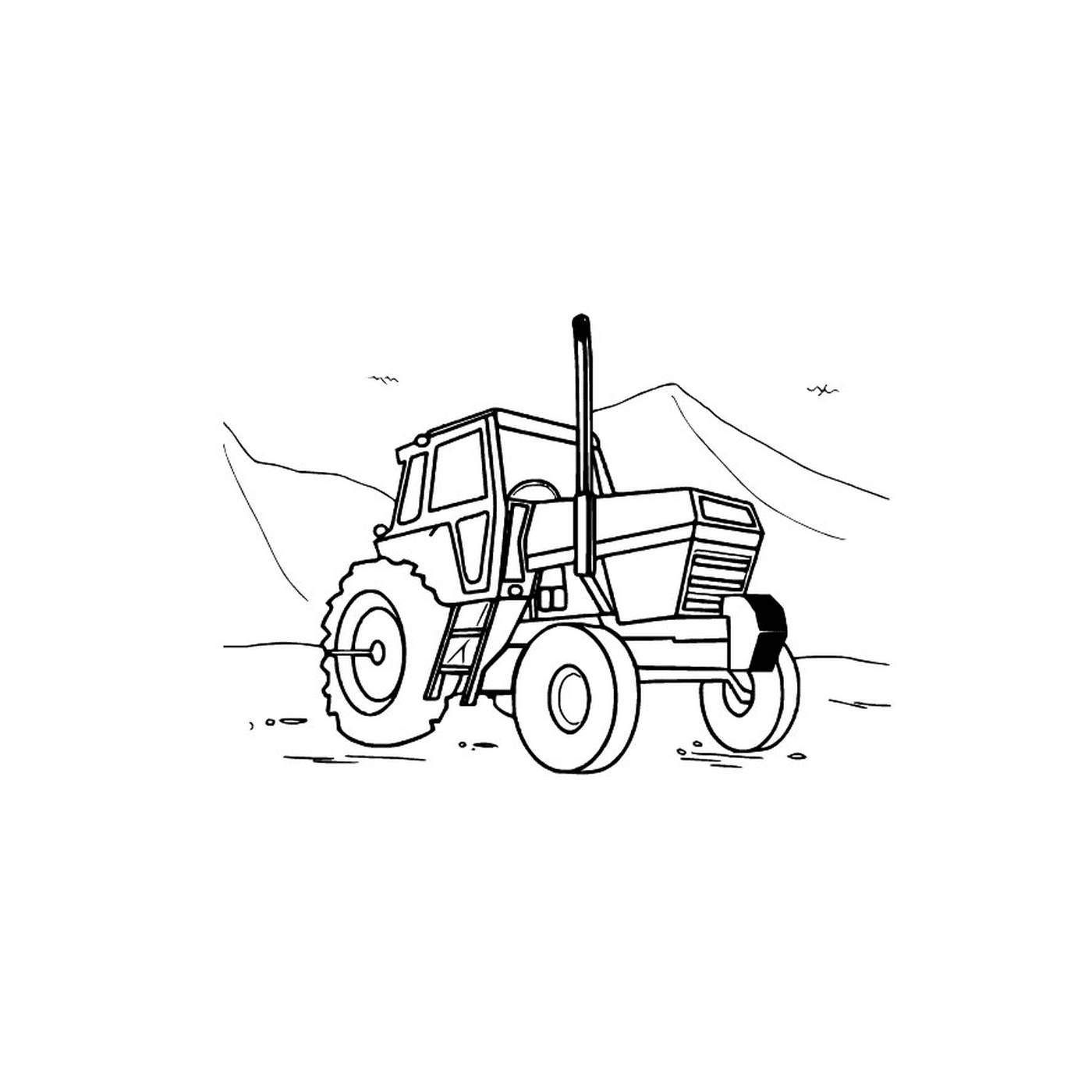  Tractor amarillo clásico 