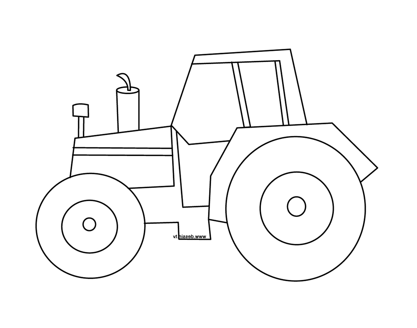  Small classic red tractor 