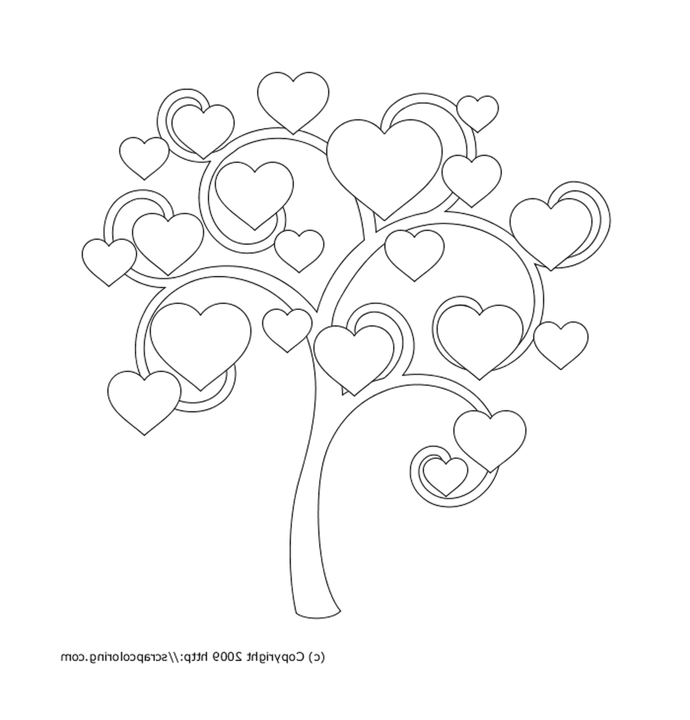  A tree with hearts 