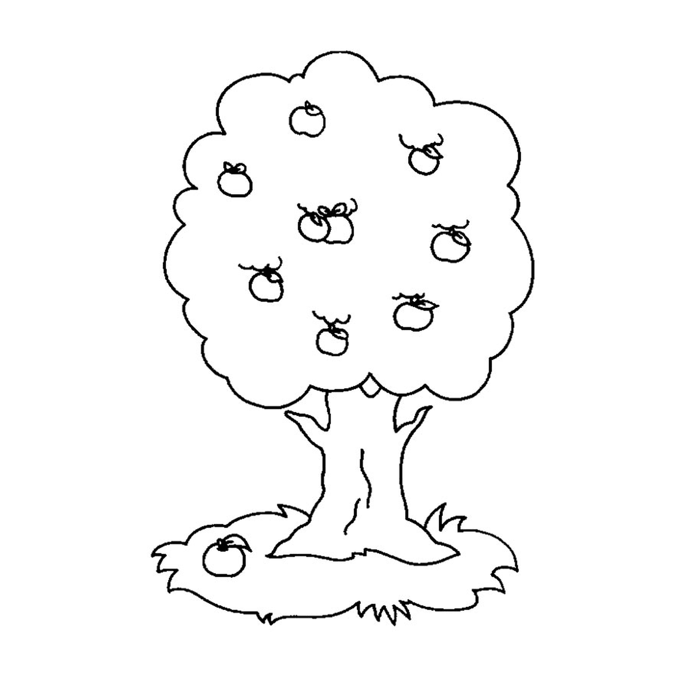  Ein Baum mit Äpfeln, die darauf wachsen 