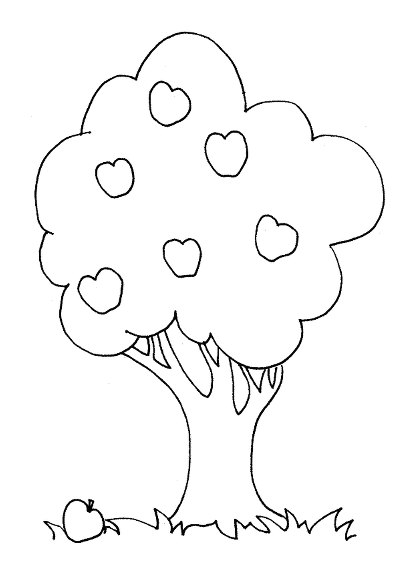  Un árbol con corazones 