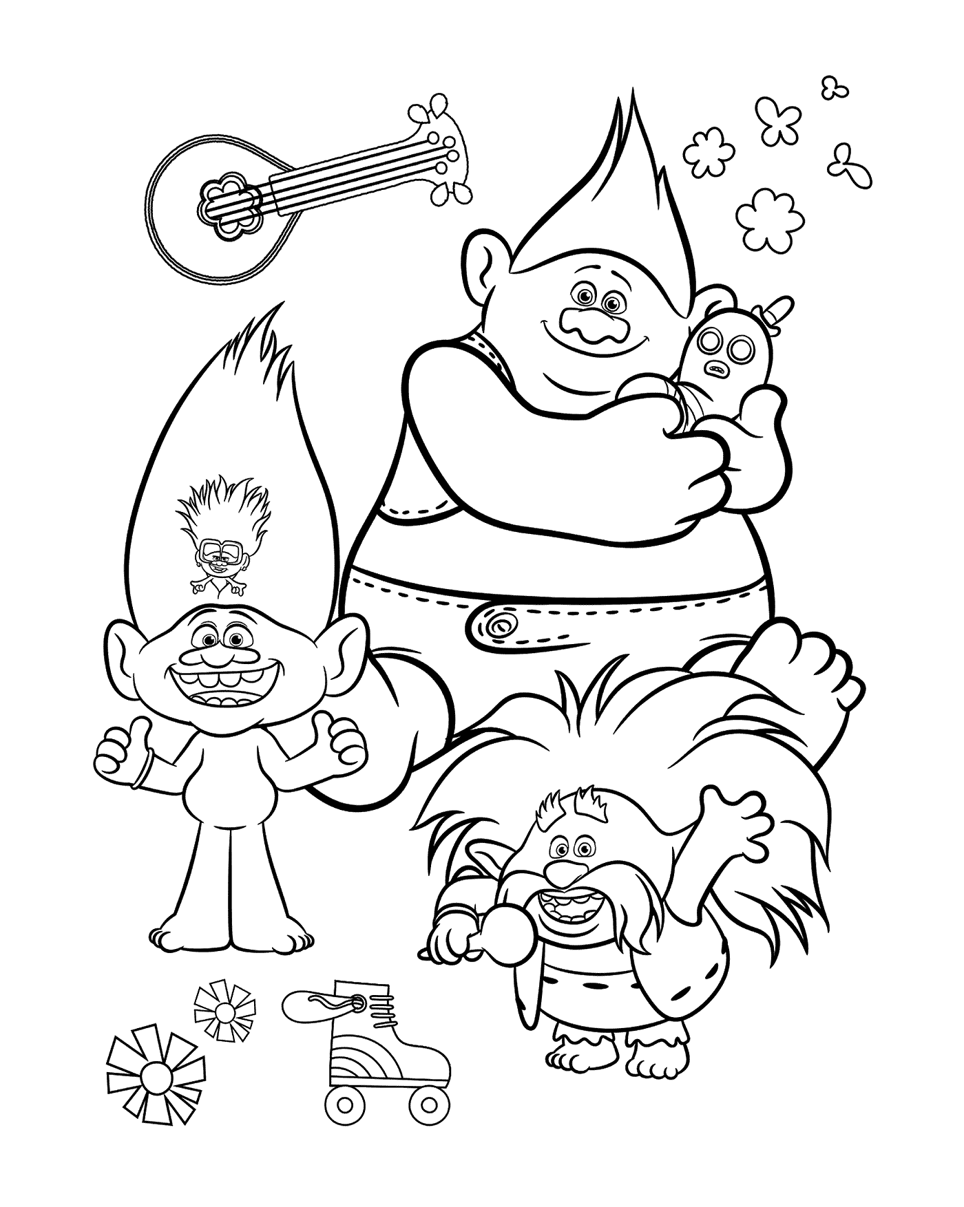 Trolls Coloring Pages: 63 Printable Drawings