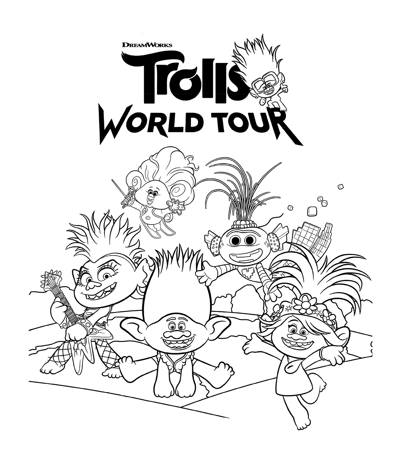  Trolls trolls in DreamWorks Trolls 2 World Tour 