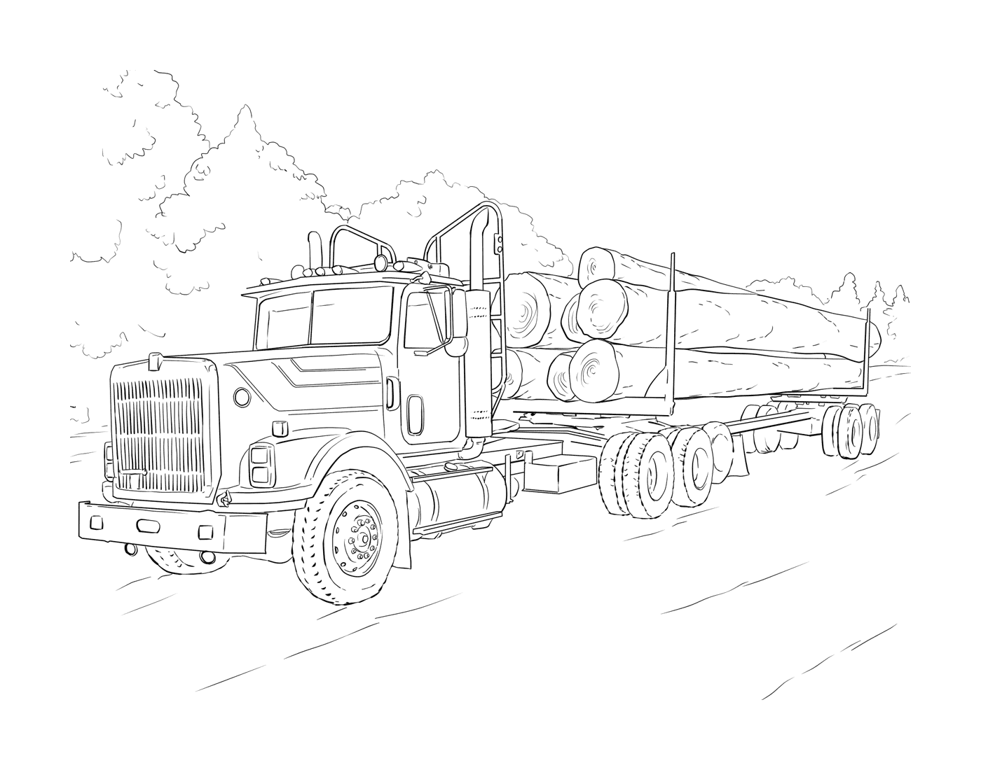  LKW für den Transport von Baumstämmen 