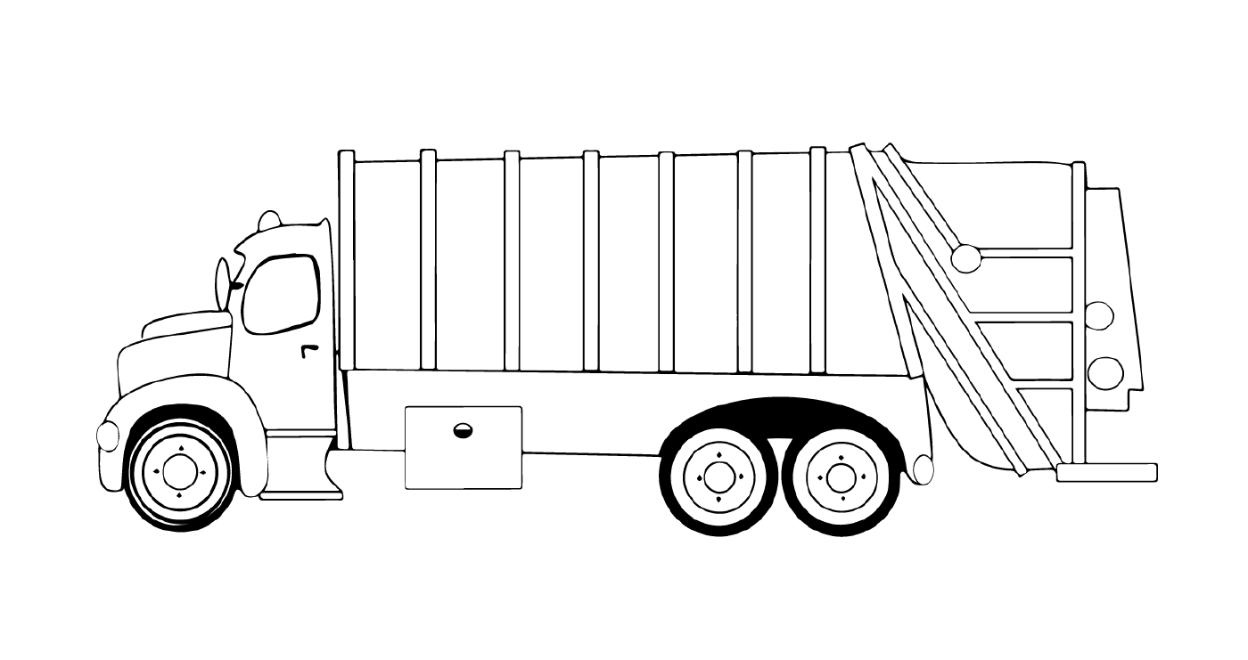  Camión de descarga para la recogida de residuos 