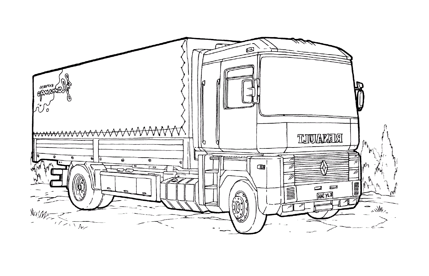  Un camion Renault Magnum 