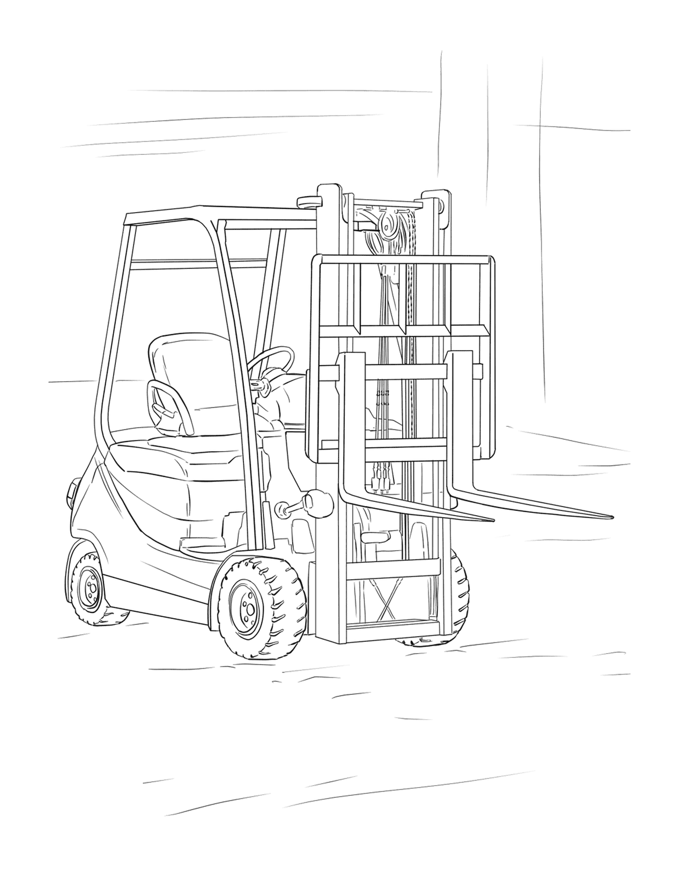  Forklift in a warehouse 
