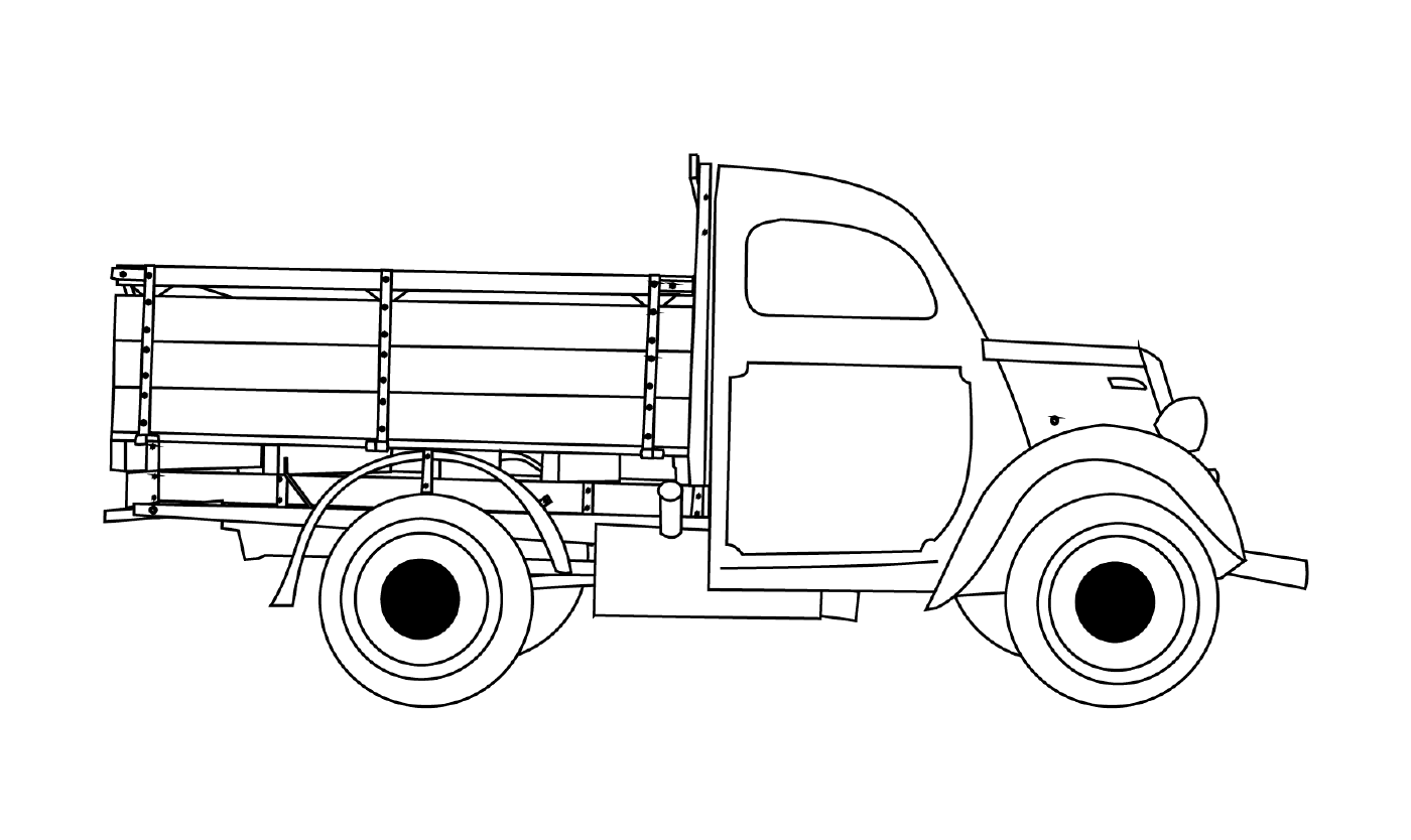  Древний грузовик в классическом стиле 