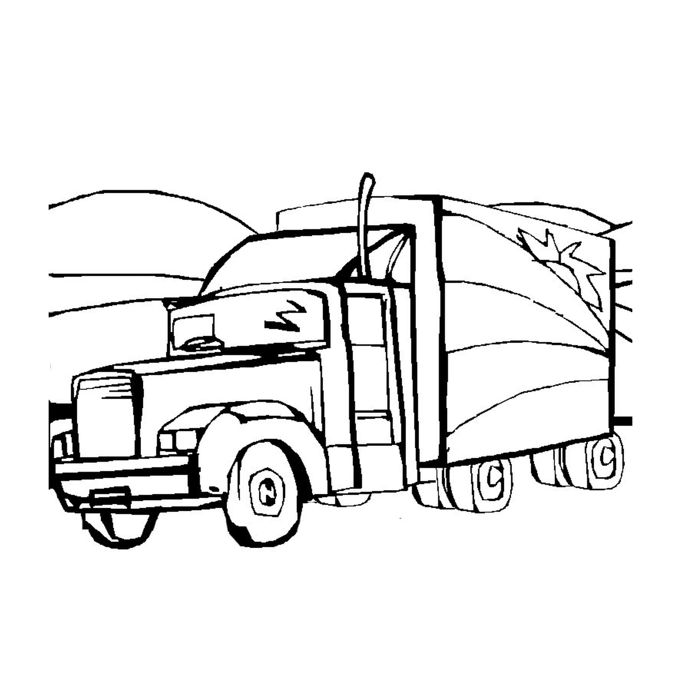 Un camión remolque 
