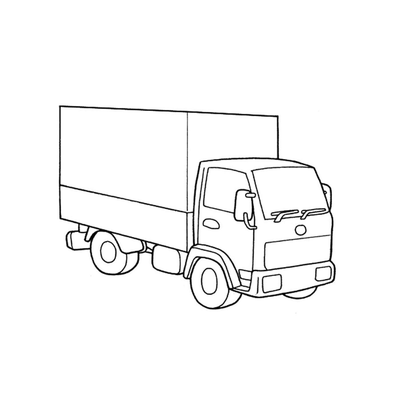  Camion con una scatola nel retro 