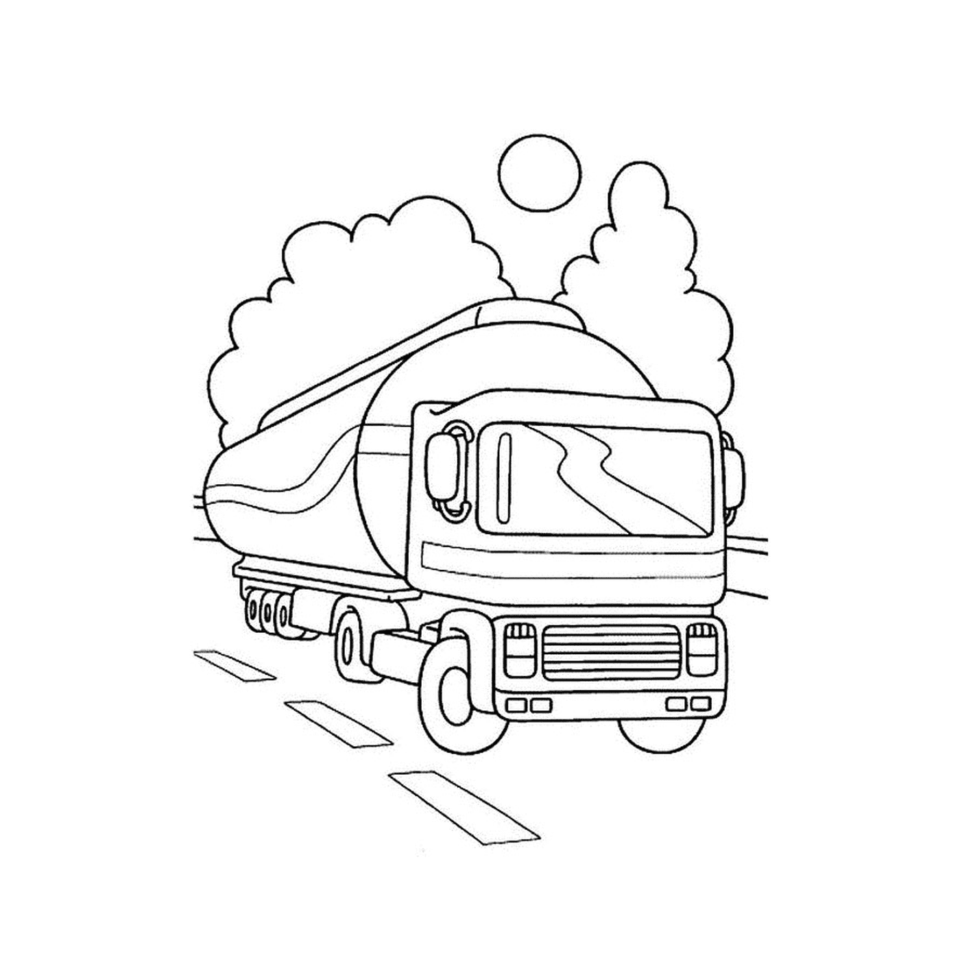  A truck on the road 