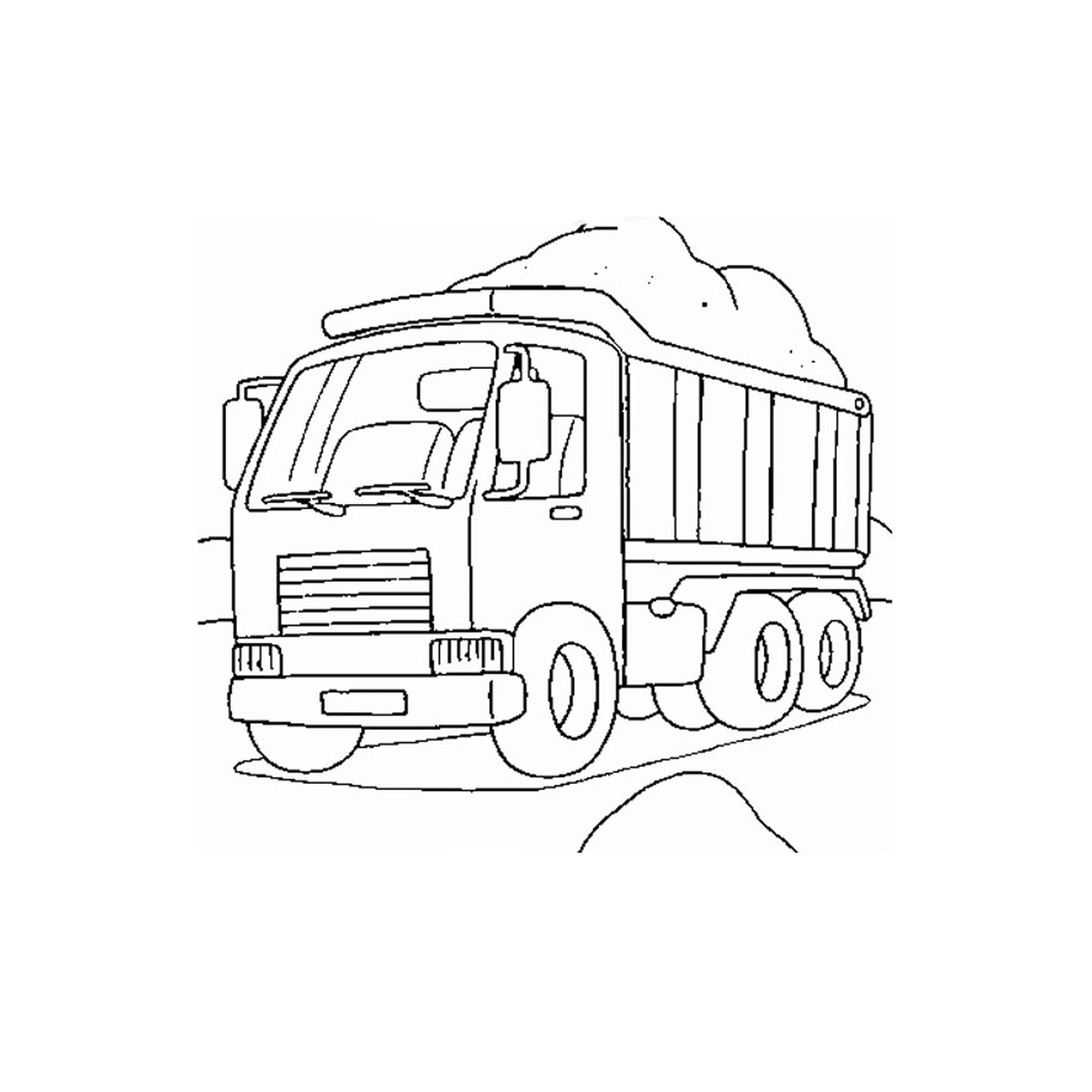  Drawing of a dumpster truck 