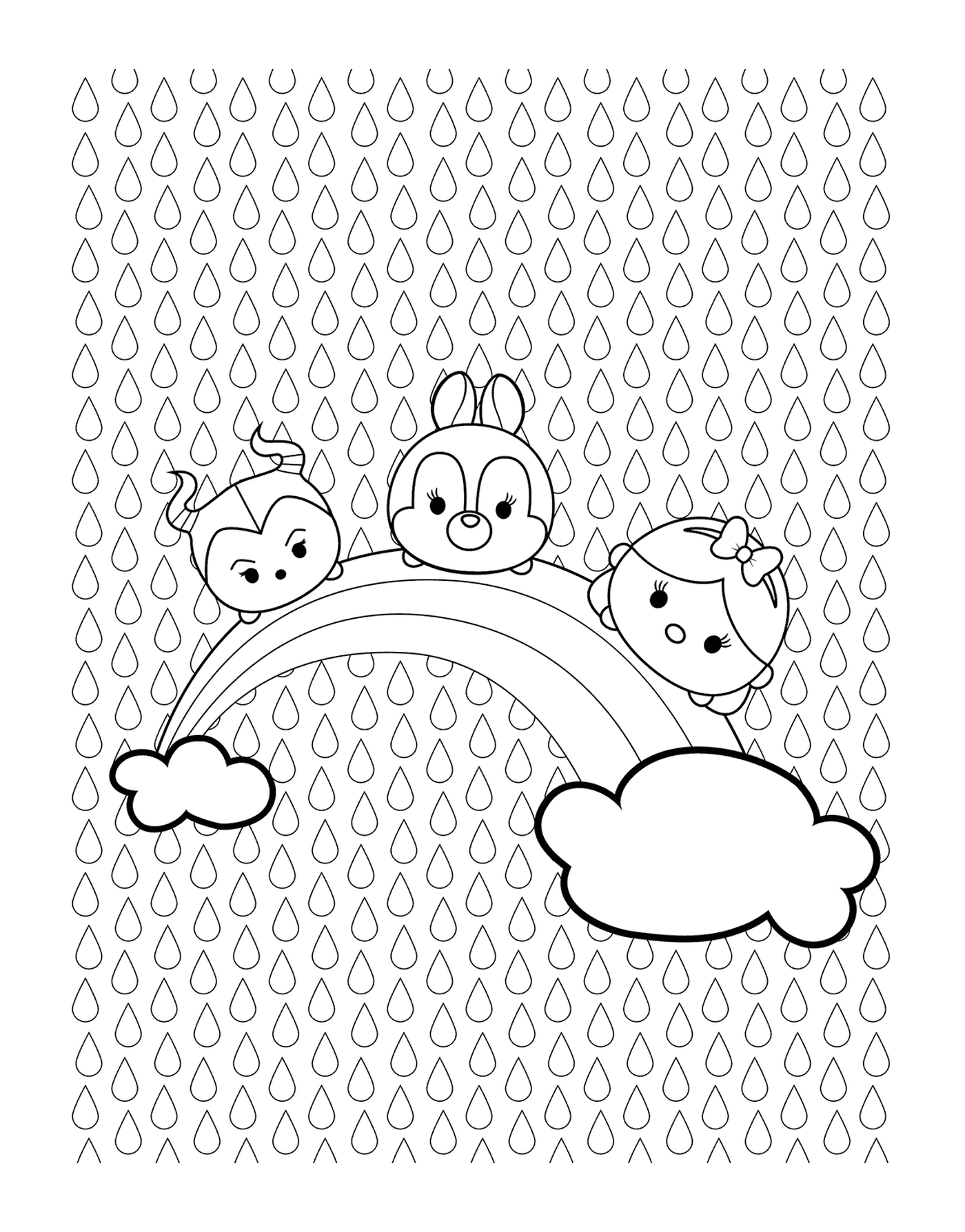  Full-page coloring Tsum Tsum 