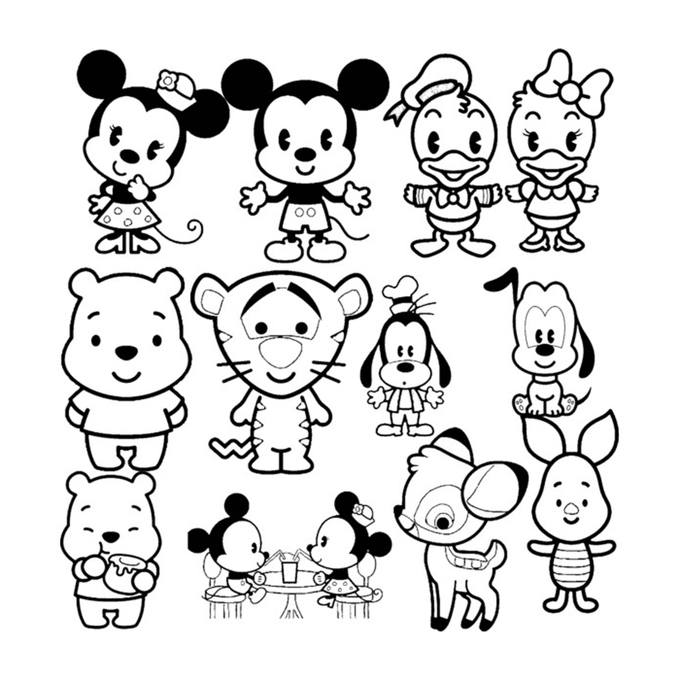  Lindos personajes de Disney Cuties 