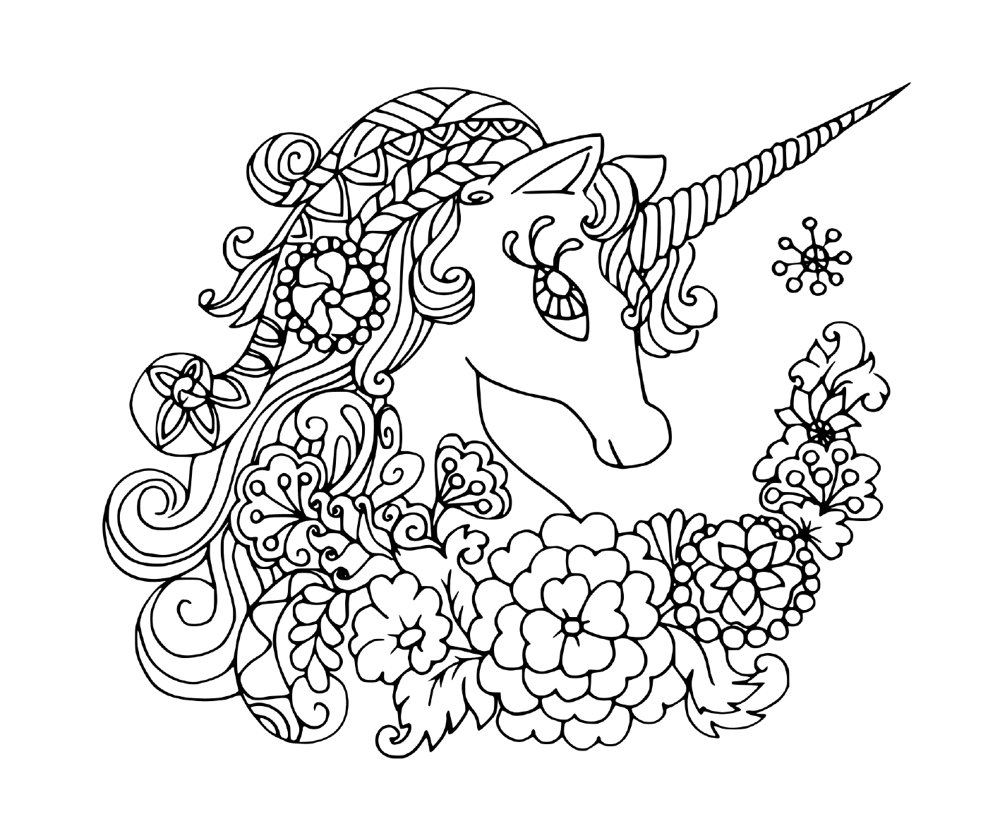  Mandala flor de unicornio 