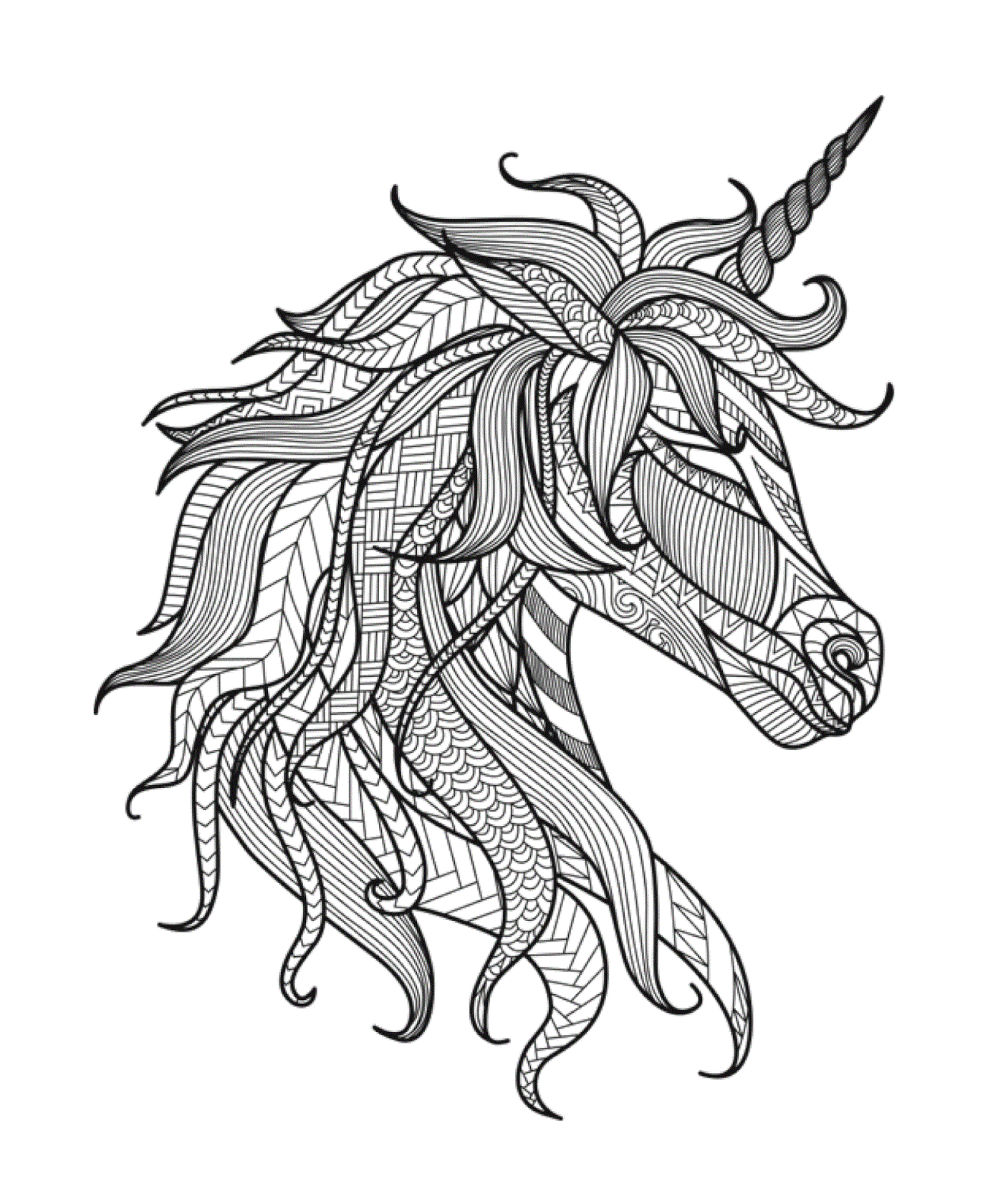  Complex unicorn head 