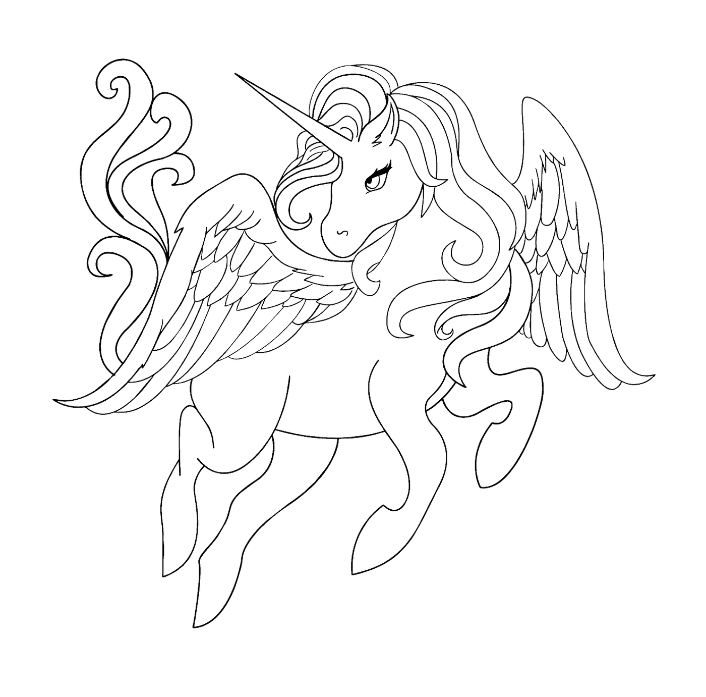  Beautiful unicorn winged princess 
