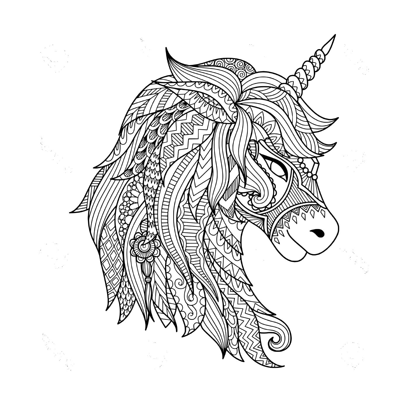  tatuaje adulto que representa un unicornio 