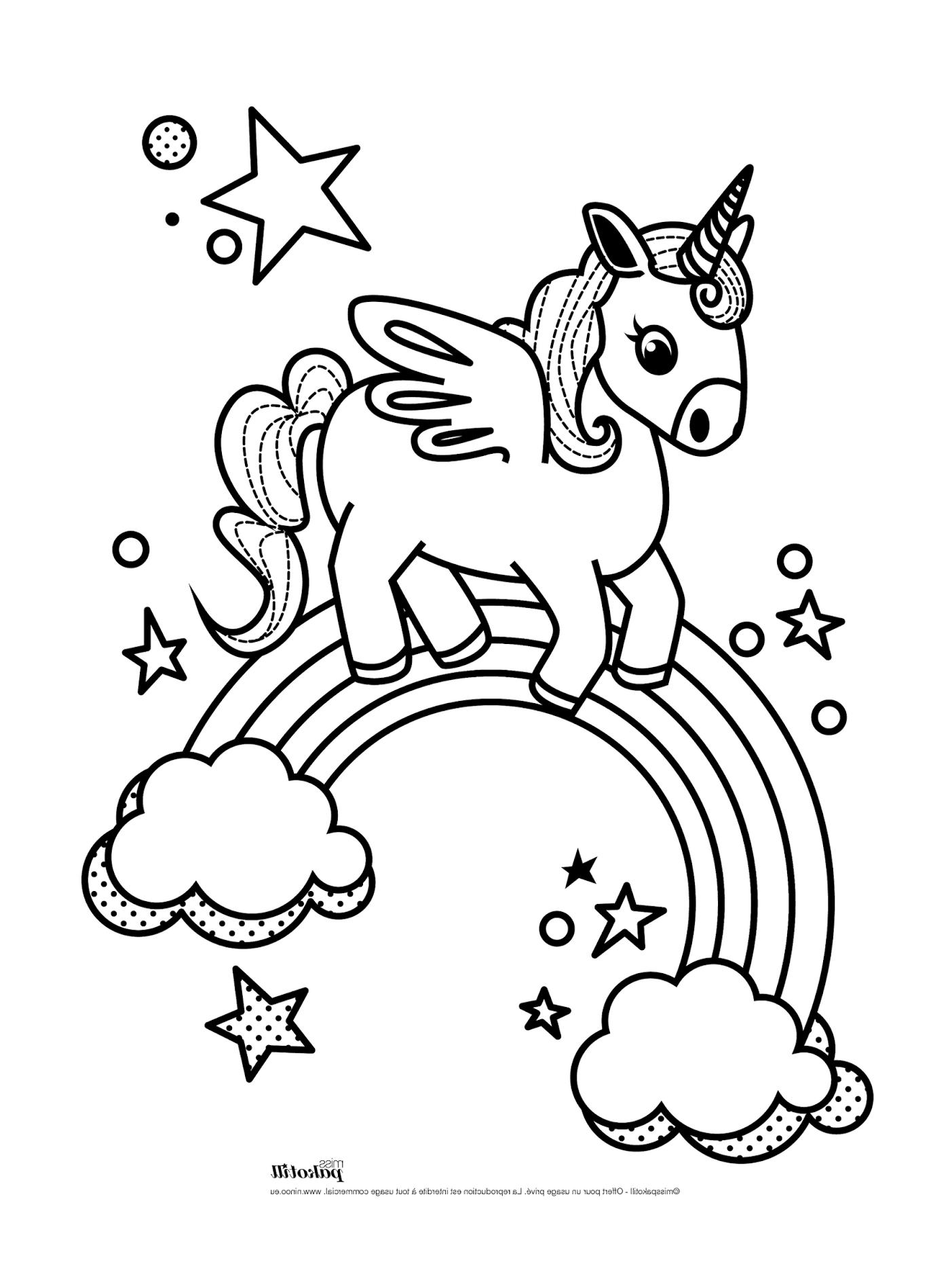  unicorn with wings, adorable and cute 