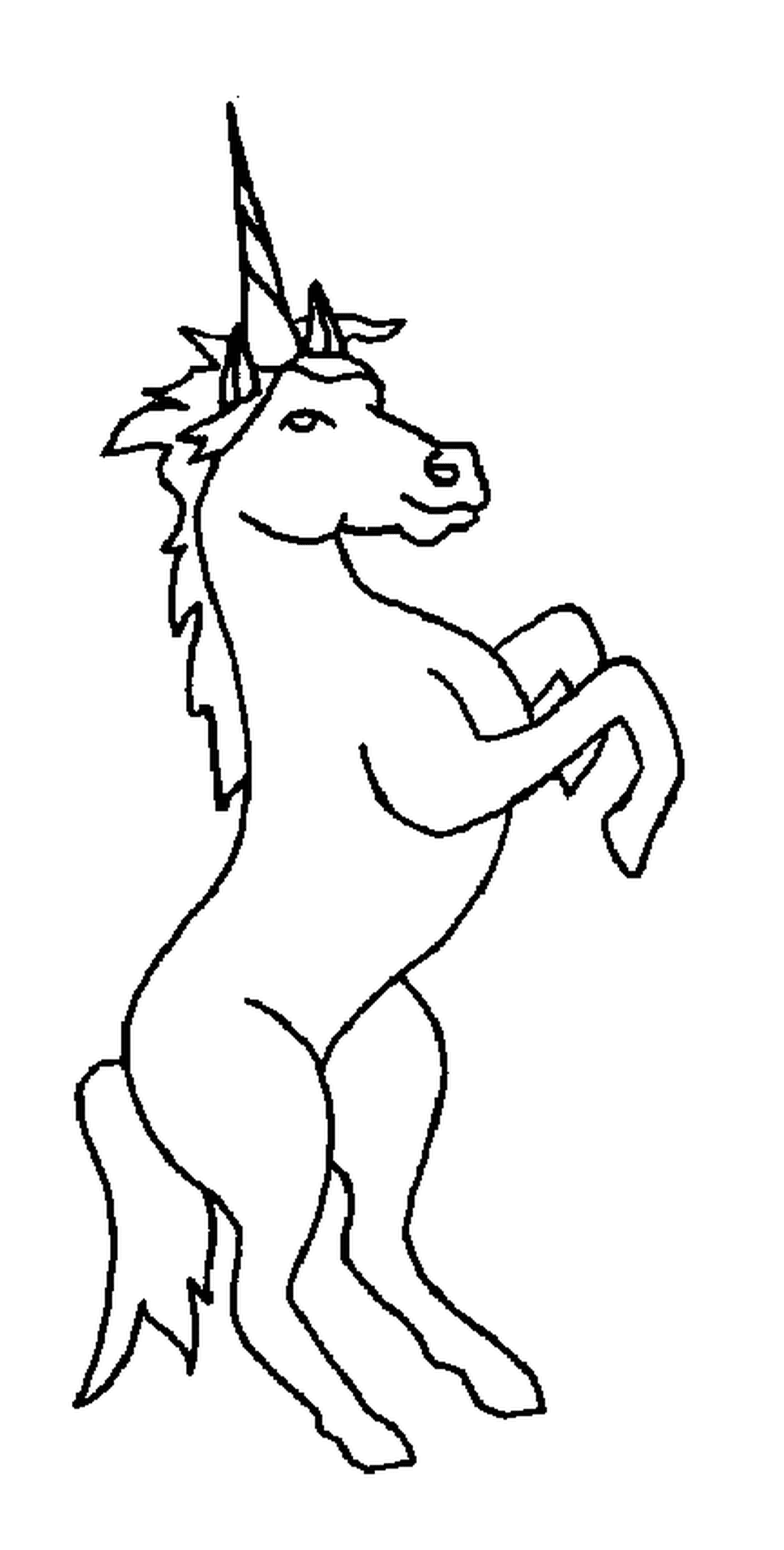  unicornio de pie sobre patas traseras 