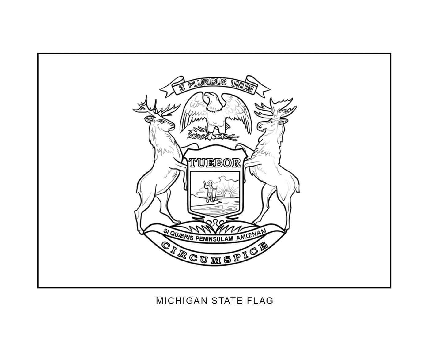  Flagge des Bundesstaates Michigan 
