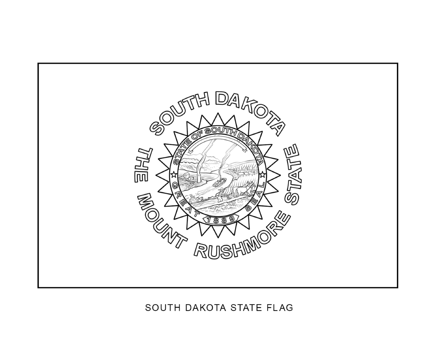  Flagge des Staates South Dakota 