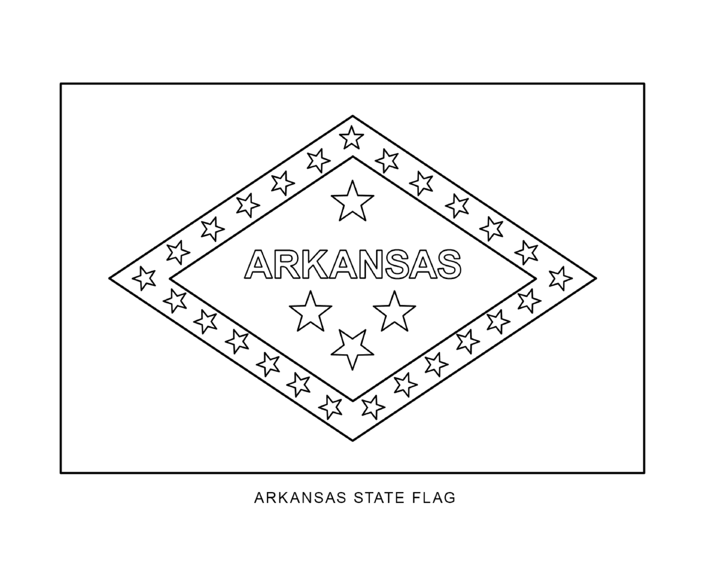  Флаг штата Арканзас, состоящий из звезд 