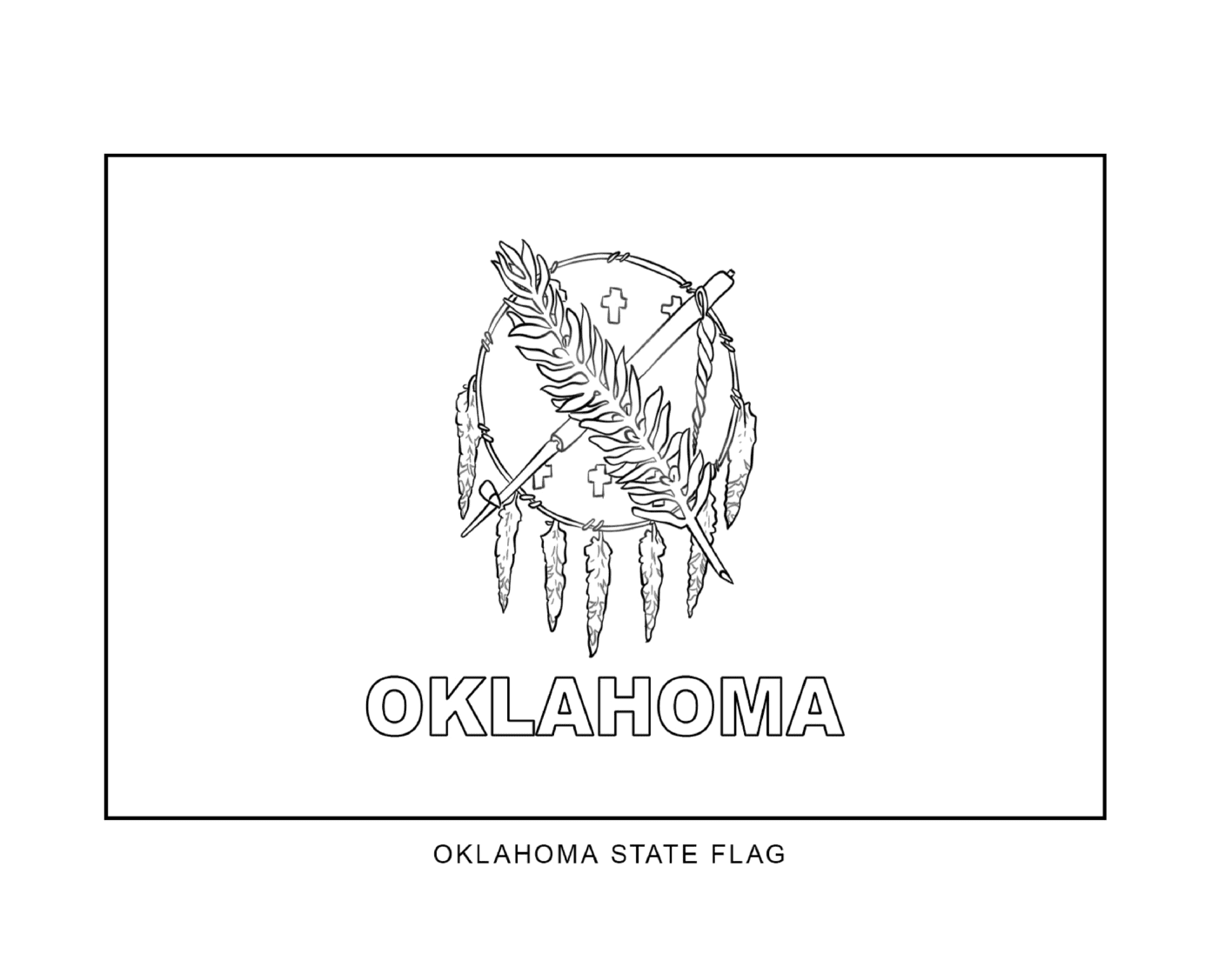  Flag of the State of Oklahoma drawn 