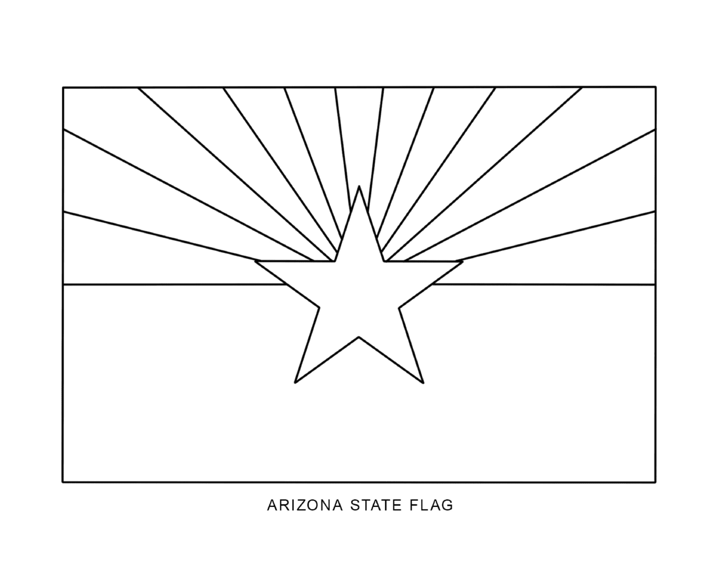  Staatsflagge von Arizona gezogen 
