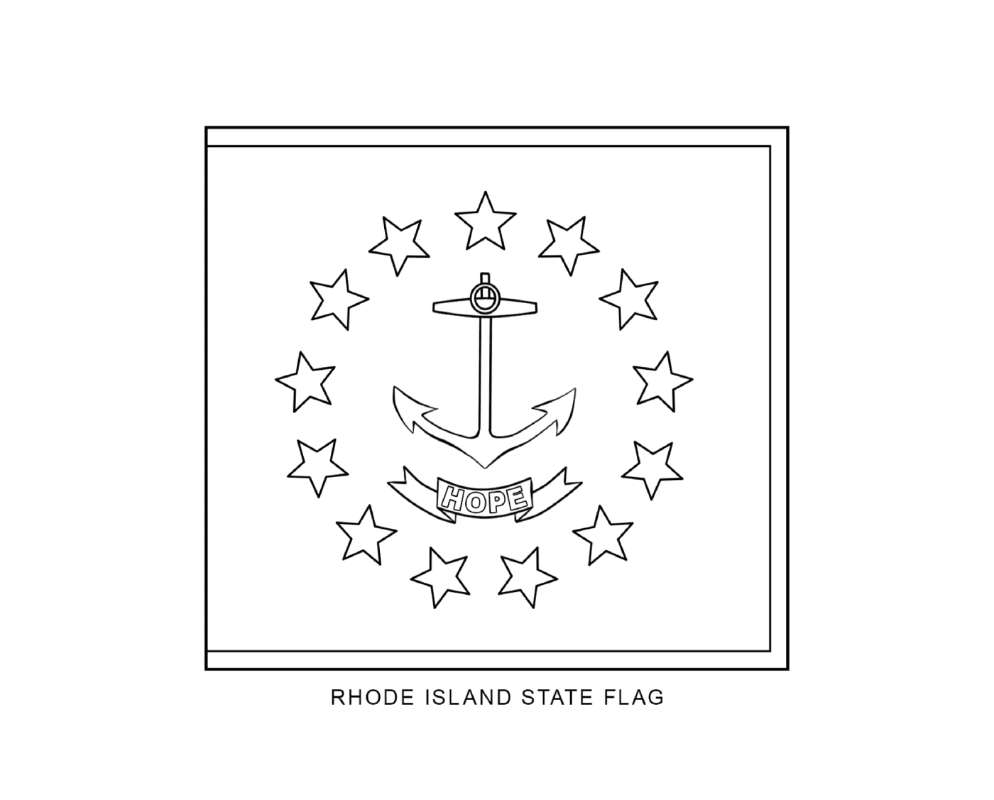  Flag of Rhode Island State 