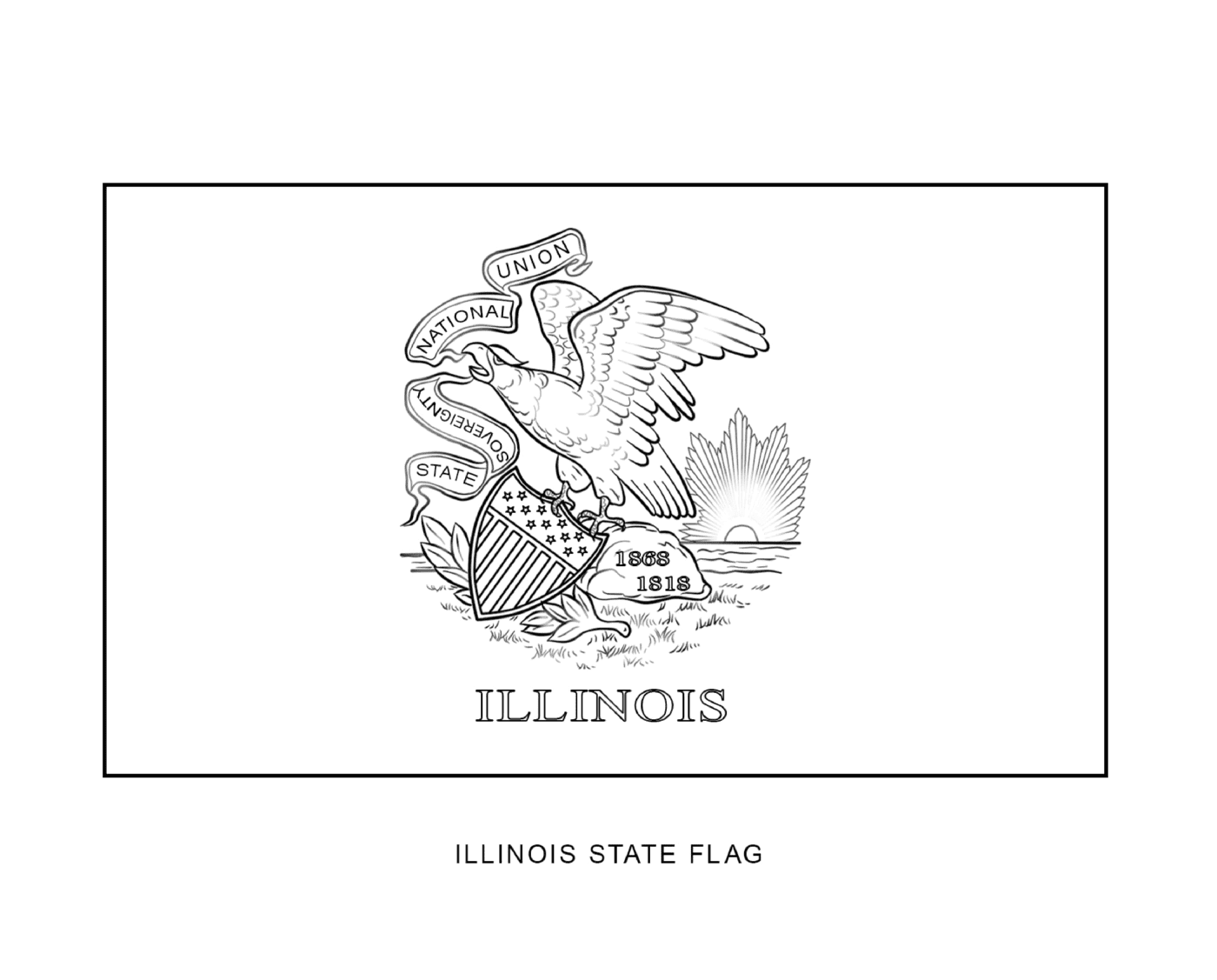  Stato di bandiera dell'Illinois 
