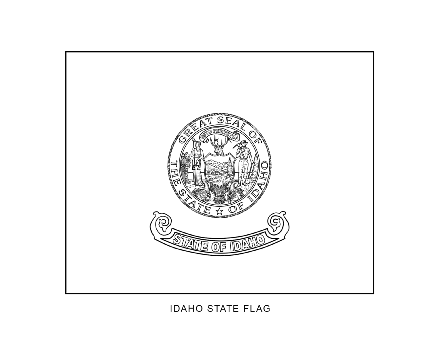  Flag of the State of Idaho represented 