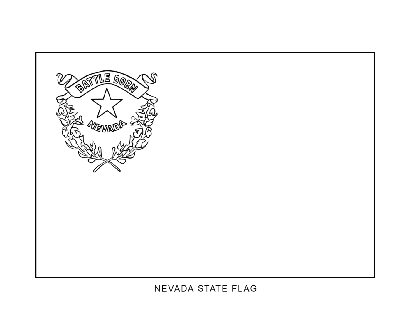  Flag of the State of Nevada drawn 