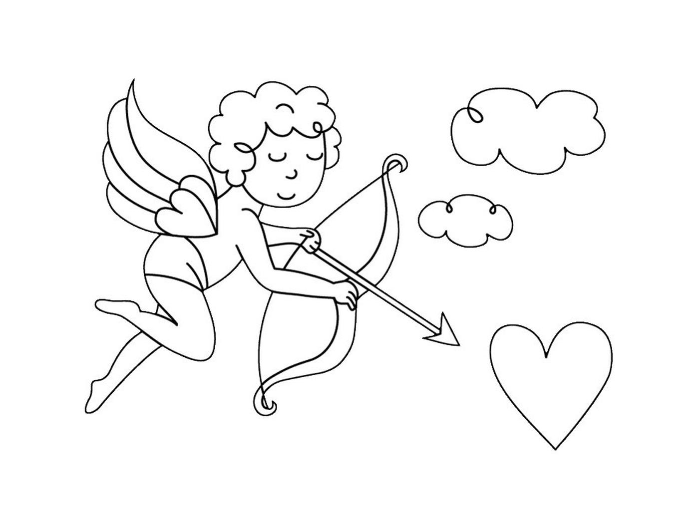  San Valentín, ángel con arco y flecha 