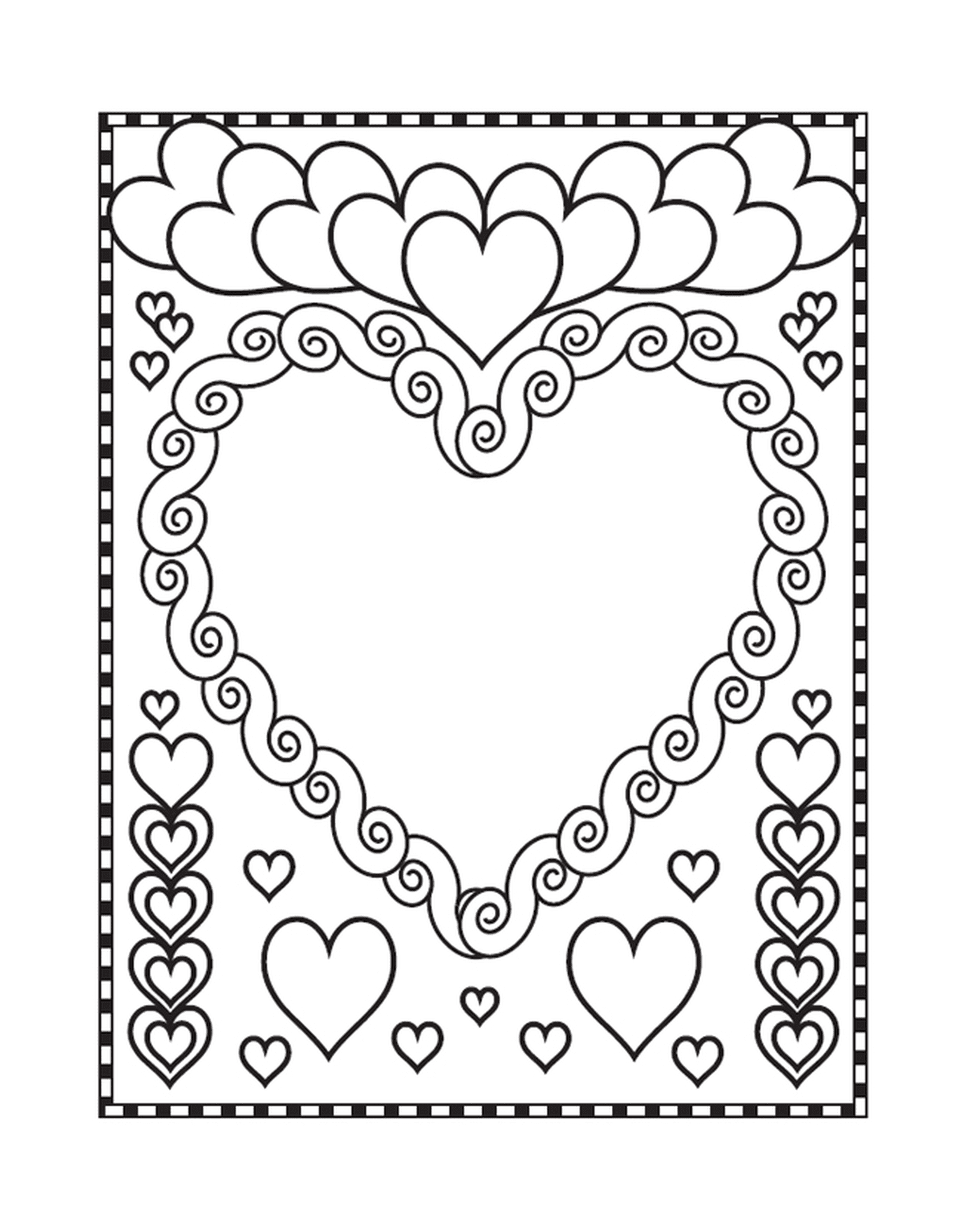  A heart-shaped frame 