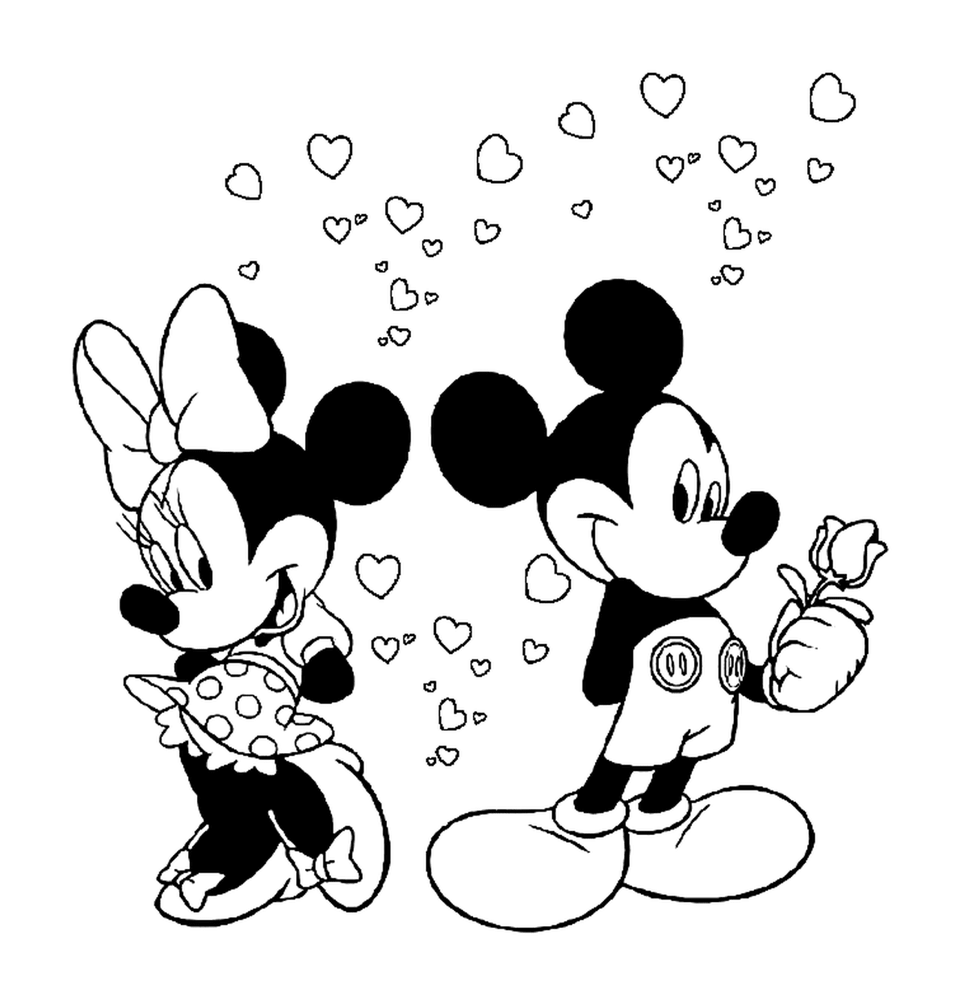  Mickey Mouse is in love with Minnie Mouse 