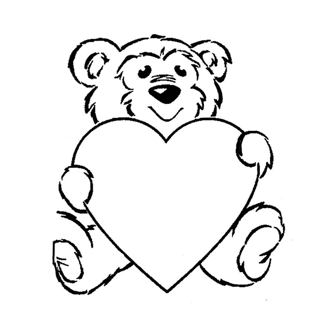  Медвежонок, держащий сердце 