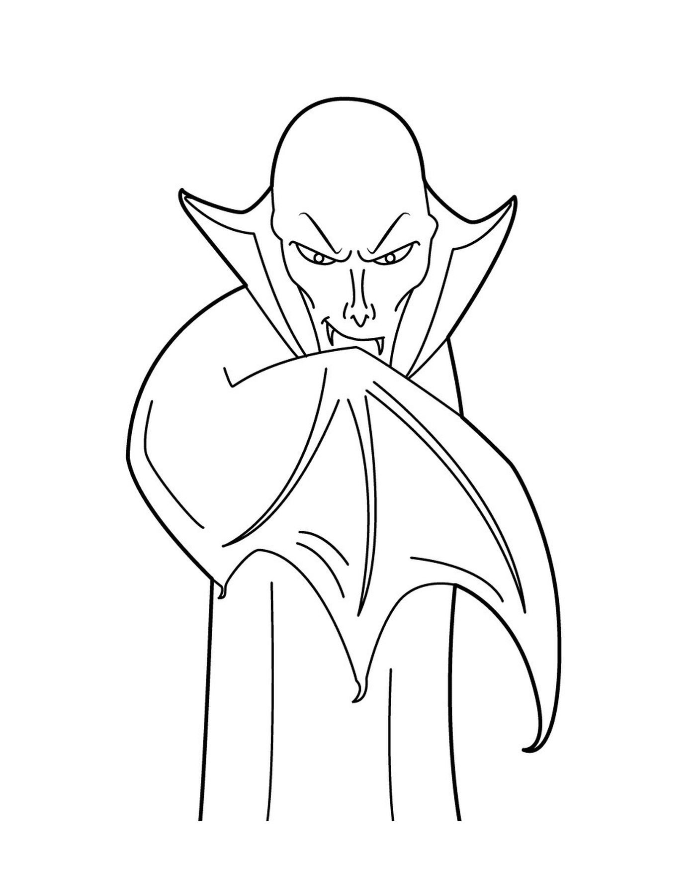  Vampire with bald head, fearsome predator 