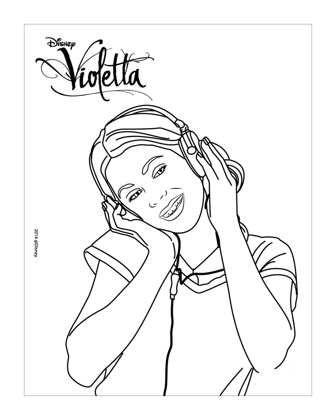  Violetta listens to music 