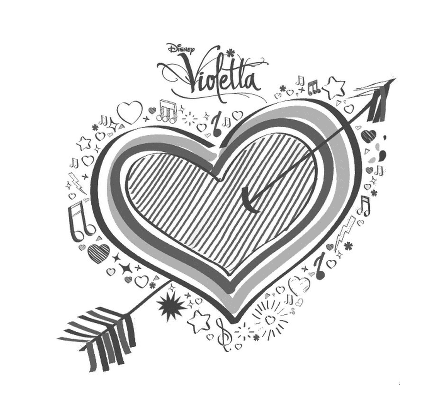  Violetta Heart, arrow 