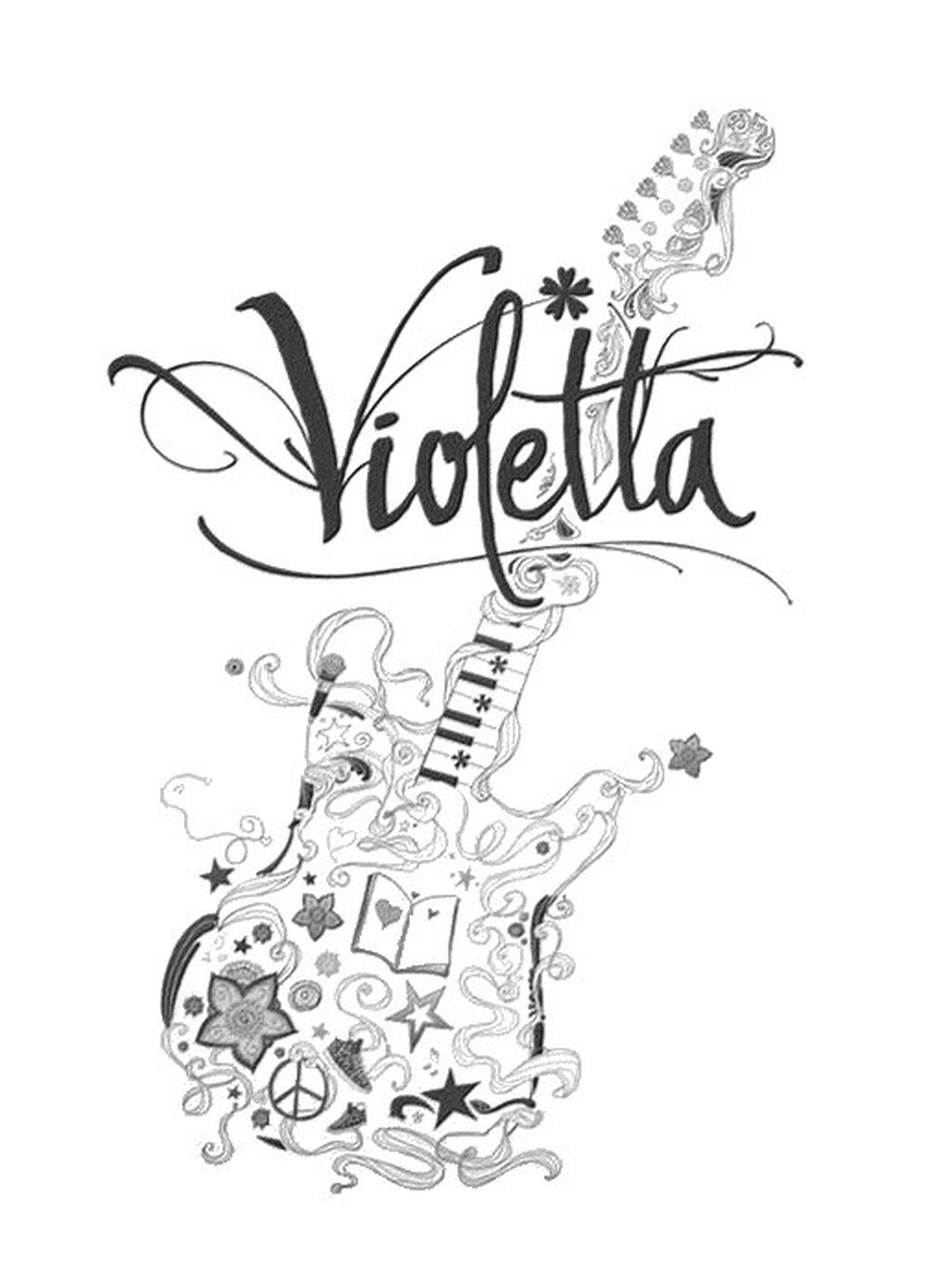  Violetta guitarra, nombre Violetta 