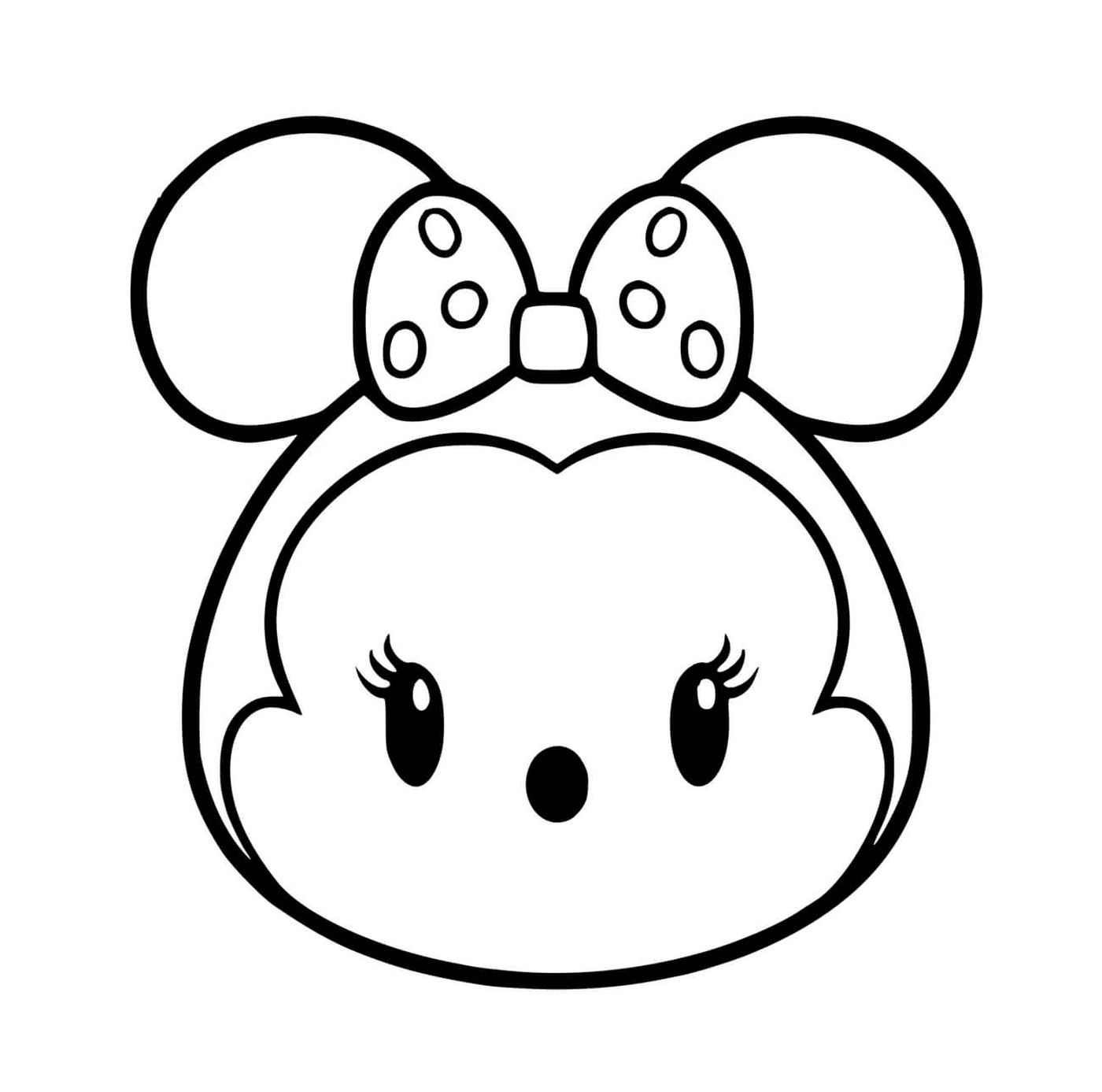  Der Kawaii-Kopf der Minnie-Maus 
