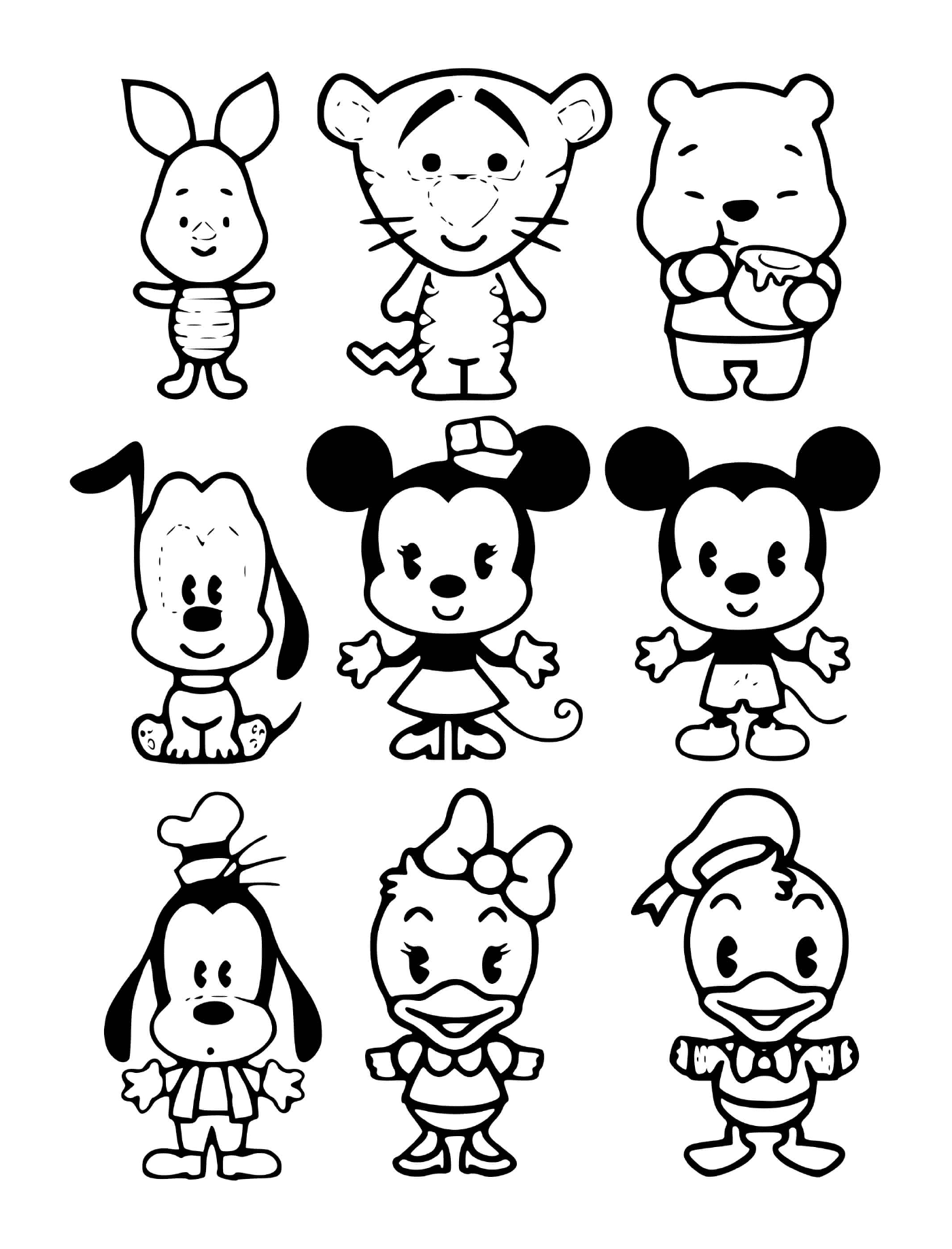  Personaggi del bambino Disney kawaii 