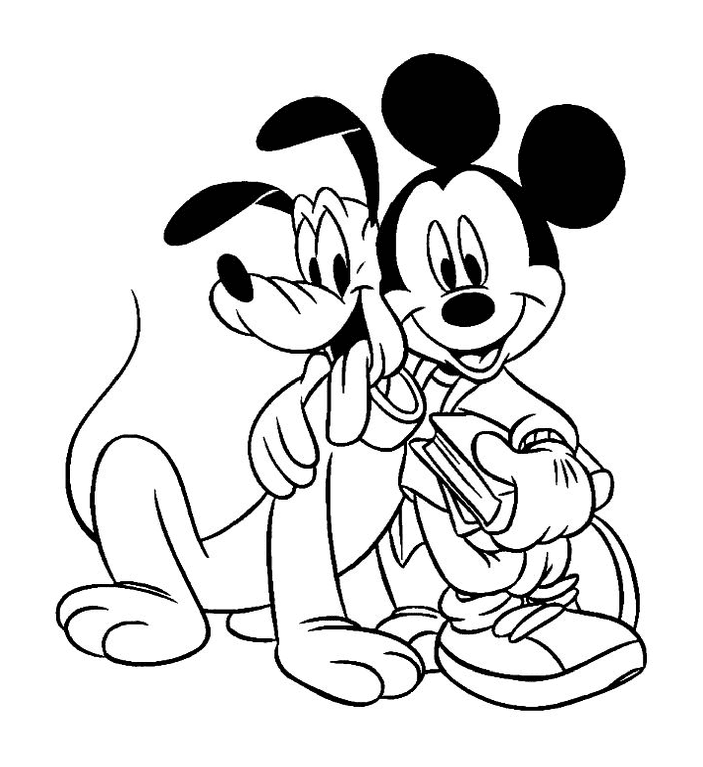  Mickey and his dog Pluto 