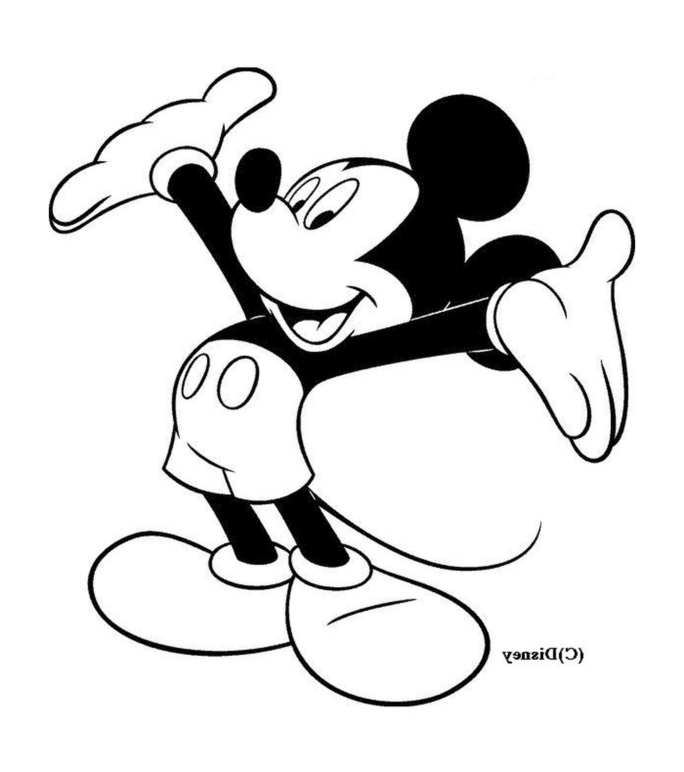  Mickey Mouse with his arms open 