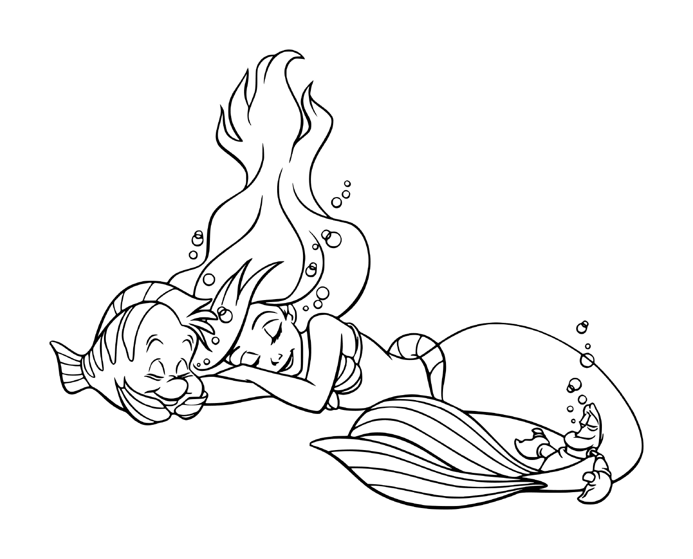  Ariel de La Petite Mermaid asleep 