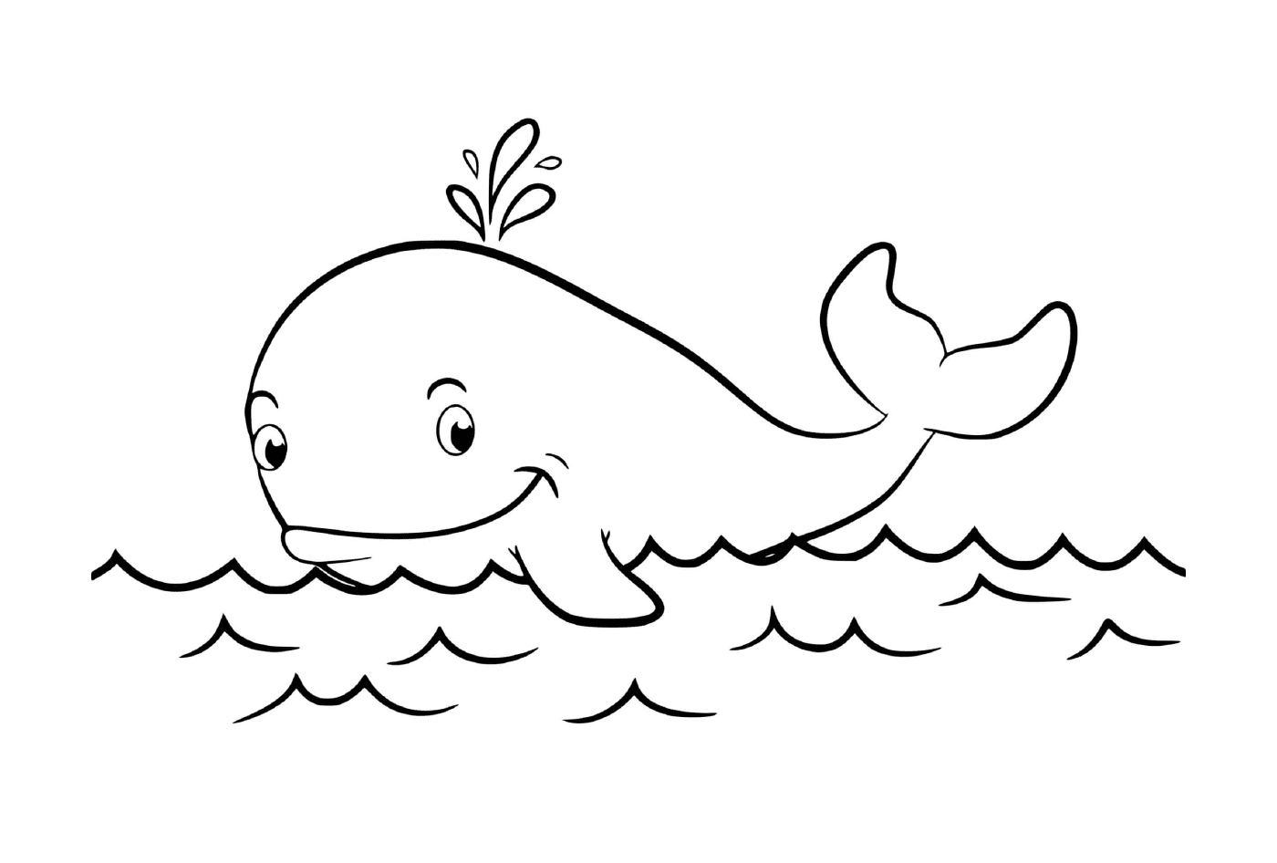  una ballena en el agua 