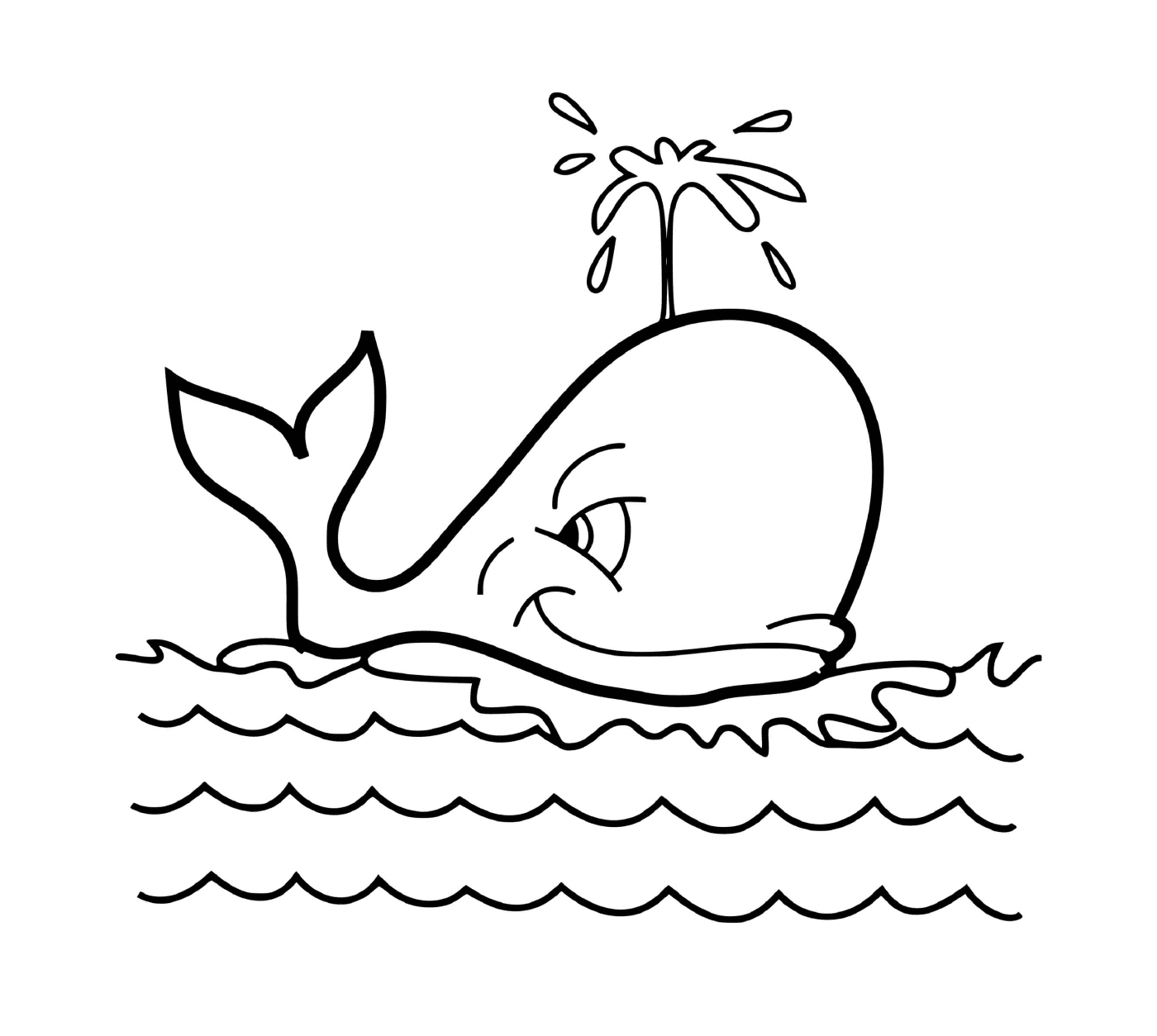  una ballena en el agua 